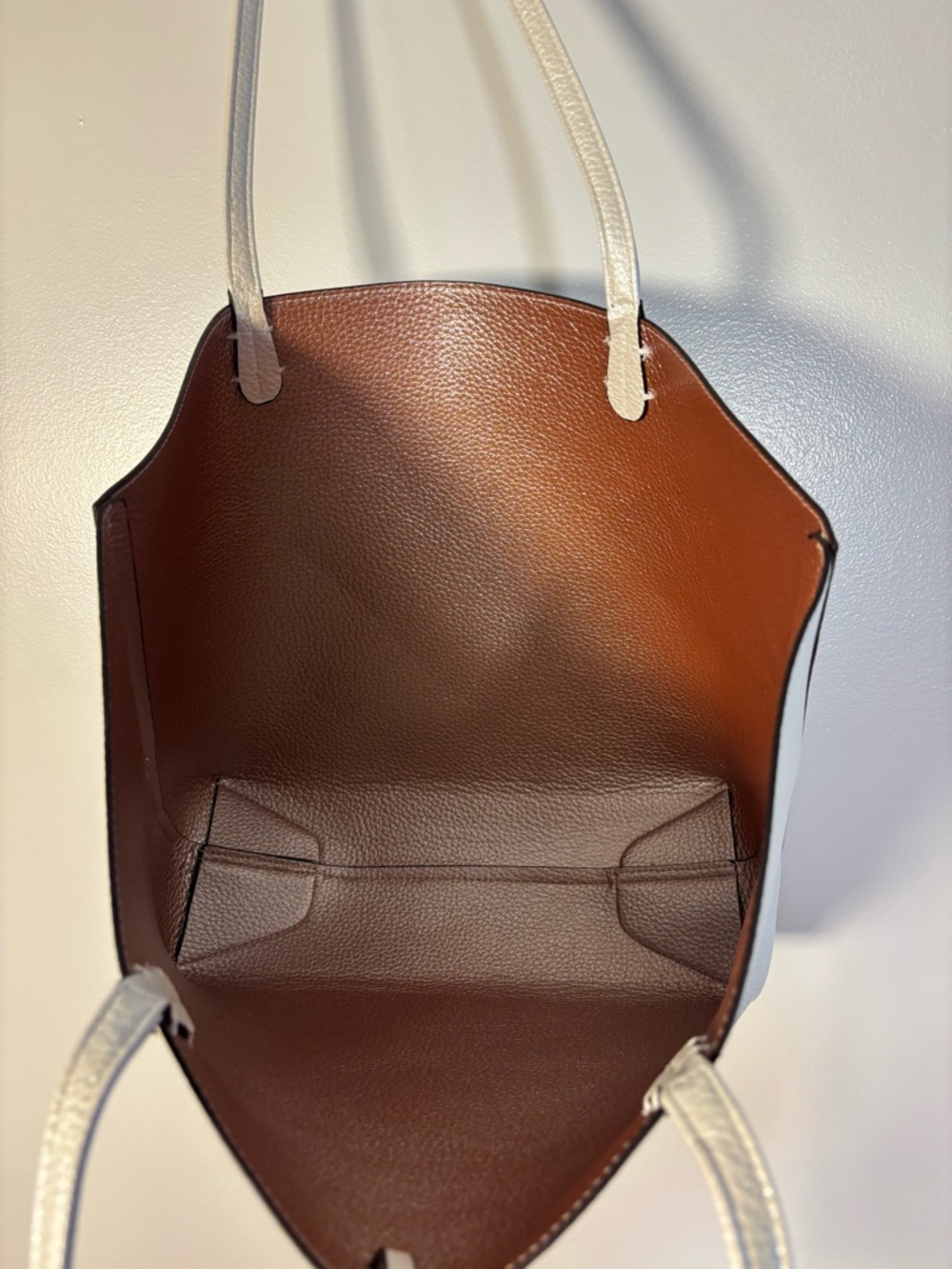 Kendra Reversible Vegan Leather Tote w/Gold Charm Accent Width 16” Length 10” - Picture 3 of 7